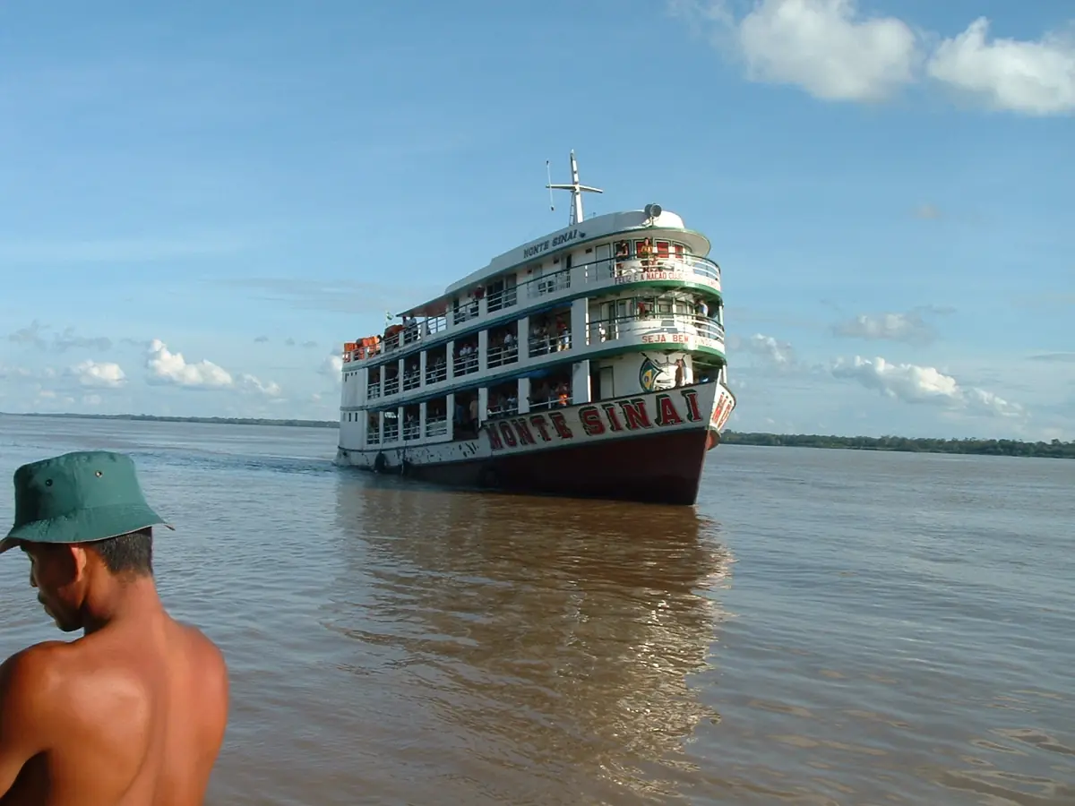 A riverboat on the Amazon