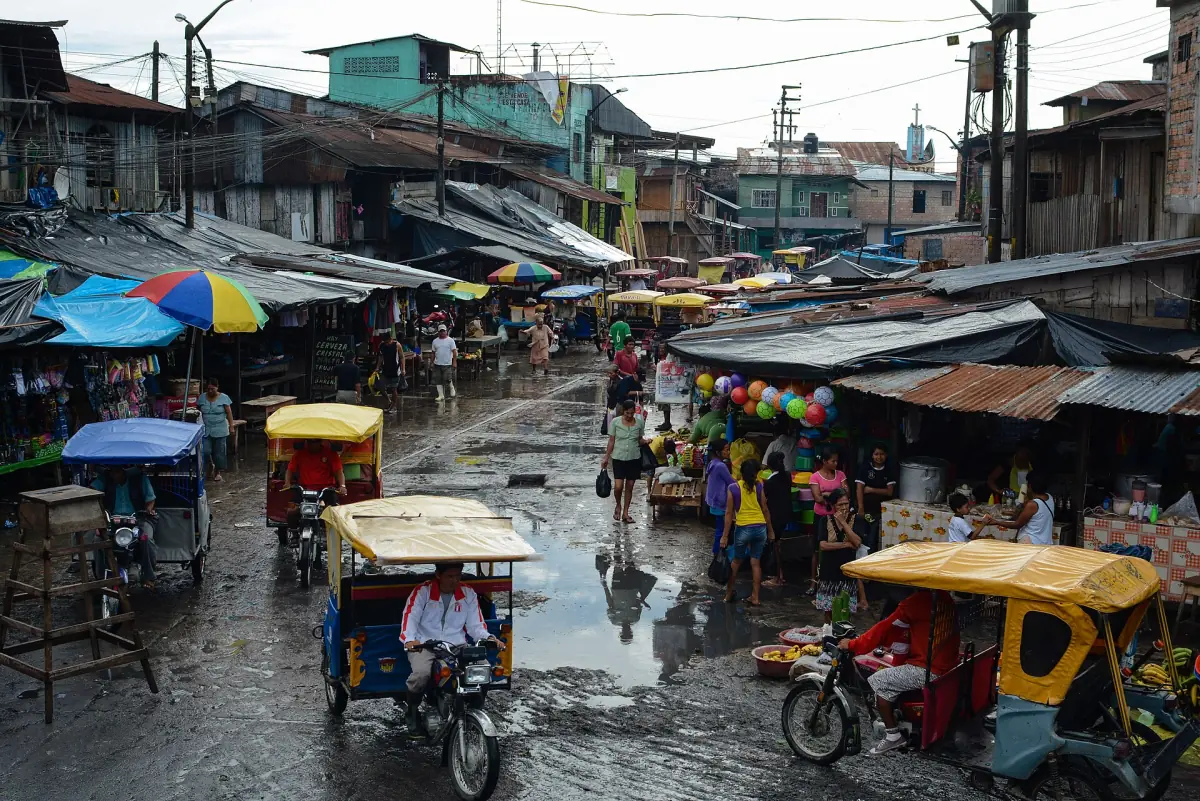 The market streets of Belén in Iquitos